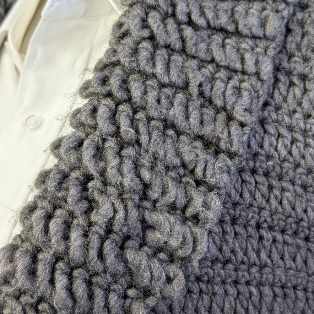 TRULY By Part Two Wool Blend Chunky Cardigan With Tie Front Belt | Size Medium - Picture 7 of 9